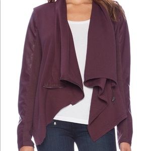 BLANKNYC Denim Zip Drape Front Jacket XS